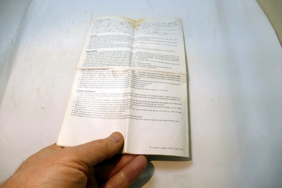 Nikon Nikkor 50mm f1.4  Ai-s LENS Instruction Guide Manual 1984 Fr gr Sp EN - Image 3 of 4