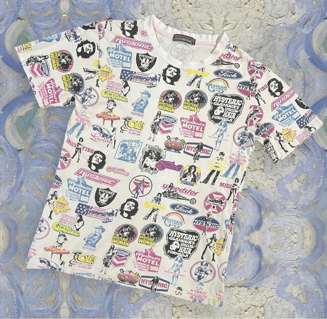 Hysteric Glamour Hysteric Girl Car Tags Multicolor White T-shirt FREESIZE Women