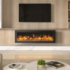 40'' LED Fireplace Media Wall Fire Wall Mounted / Free Standing Electric Heater
