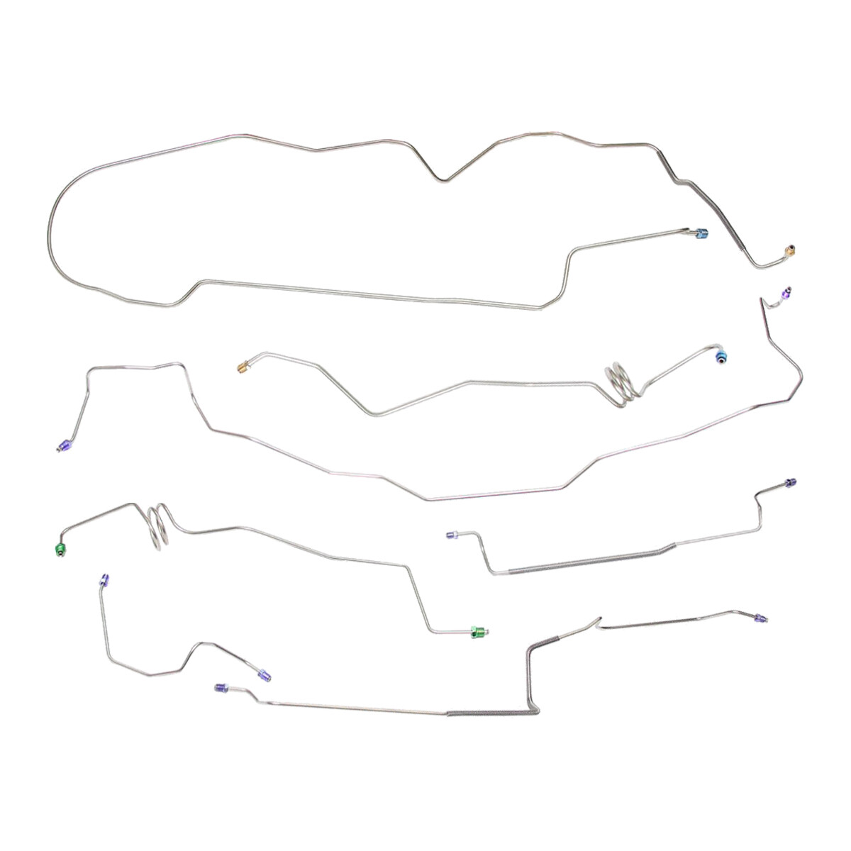 1979-85 Cadillac Eldorado Complete Brake Line Set With Rear Drums Kit Stainless