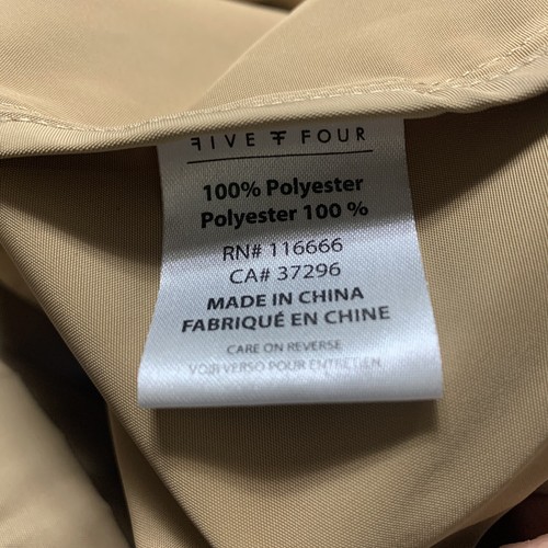 Women’s Size XL Five Four Brand Dark Khaki Button Down Spring Rain Jacket - Picture 4 of 12
