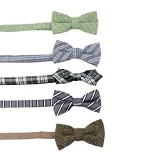 SET OF 5 Mens Classic Fashion Pre-Tie Bow Tie 100 Cotton Poly Linen Silk  14