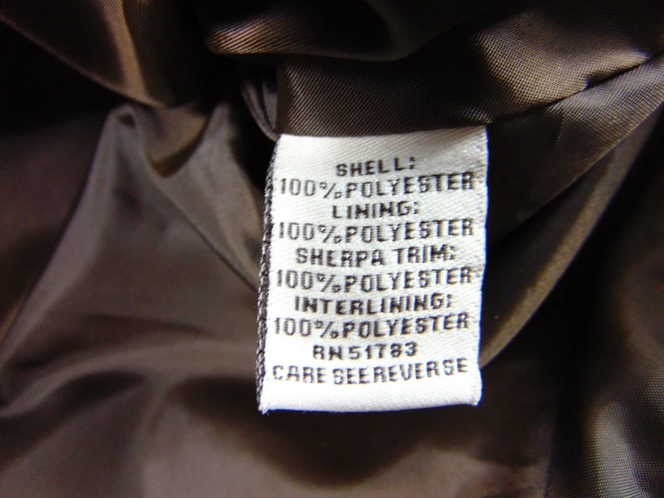 Maurices Brown Polyester Snap Button Faux Fur Vest Womens M - Image 4 of 4