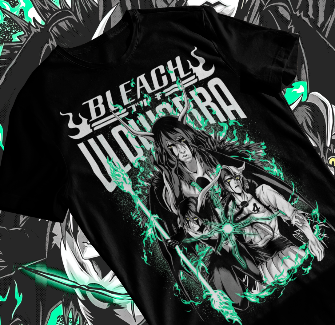 Anime BLEACH Ulquiorra Cifer Ichigo Kurosaki Manga Anime Shirt