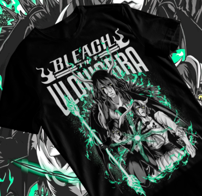 Anime BLEACH Ulquiorra Cifer Ichigo Kurosaki Manga Anime Shirt