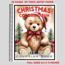 Christmas Coloring Fun - Spiral Bound Coloring Book Thick paper #02