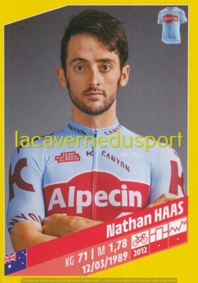 195 NATHAN HAAS # AUSTRALIEN KATUSHA ALPECIN STICKER PANINI TOUR DE FRANCE 2019