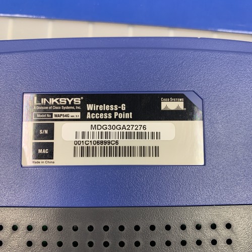 Linksys WAP54G v3.1 54 Mbps Wireless-G Access Point - No Power Cable - Picture 6 of 6