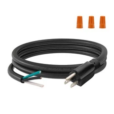 12 Gauge Power Cord Replacement 6FT 3 Prong Three Screw Terminal Connector