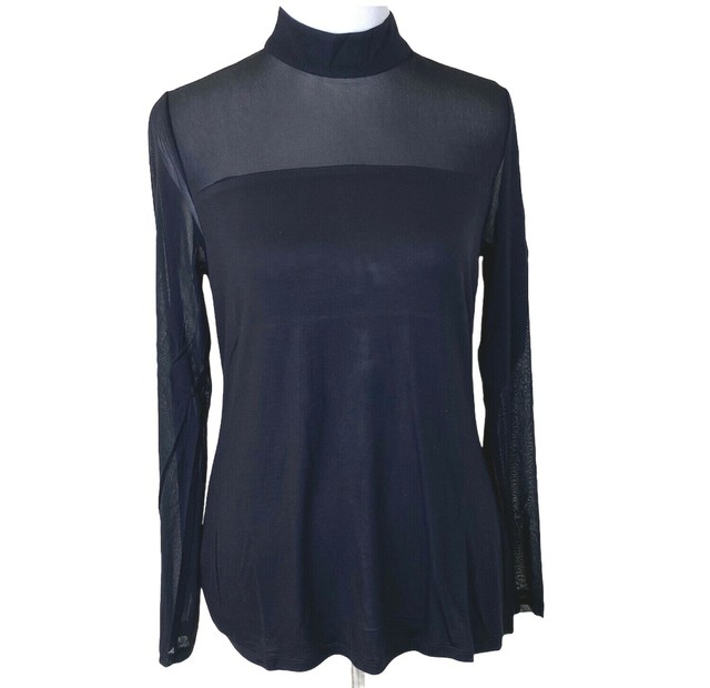 Large Womens Black Sheer Sleeves 