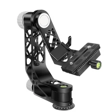 720° Fully skeletonized cantilever Gimbal Tripod Head With Quick Release Plate 