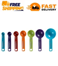 Farberware Plastic Professional 7 Piece Multi-Colored Measuring Spoon Set