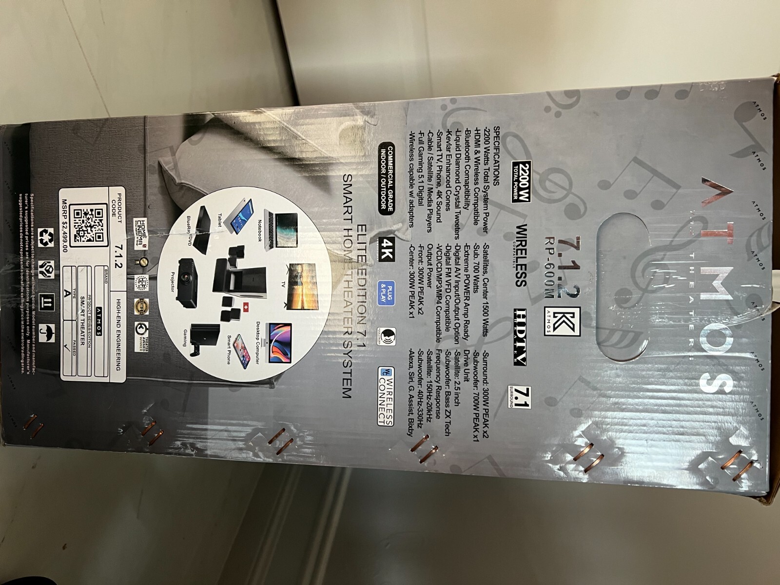 Dolby Atmos Home Theater System 7.1.2 2200w 600m eBay