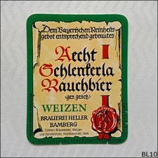 Aecht Schlenkerla Rauchbier Weizen Beer Label (BL10)