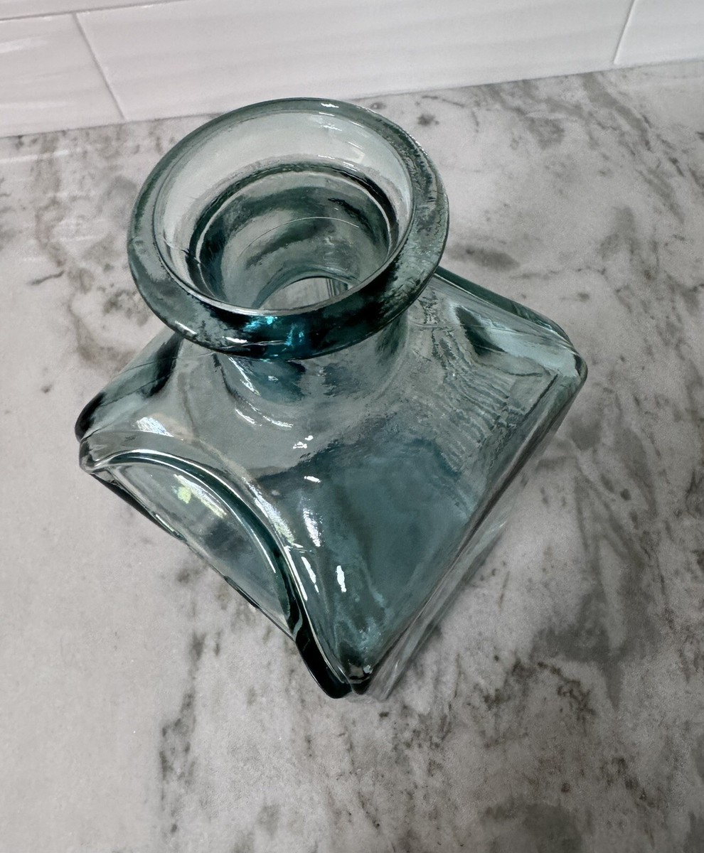 Vintage Large Clear Blue Hue Lemonade 5 Cents Glass Bottle 11.5