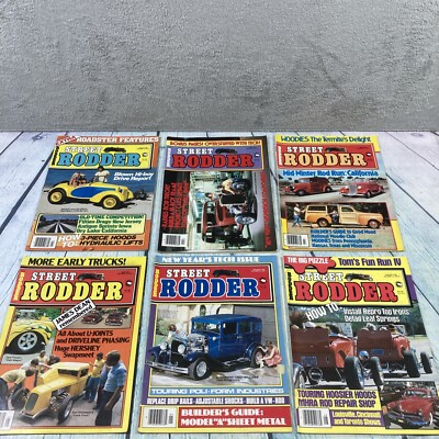 Vintage Street Rodder Magazines 6 Issues  1981 Hot Rods Custom Cars Garage