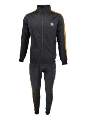Mens Tracksuit Set TIM Print Bottoms Full Zip Jacket Men Trousers Pants S-5XL - Picture 2 of 25