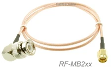SMA Male to BNC Right-Angle Male 50-Ohm RG316 Coax Low Loss Jumper RF Cable