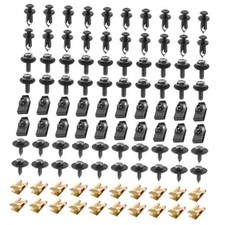 100 PCS Car Body Fender Bumper Splash Guard Fixing Clip, U-Screws and Bolts