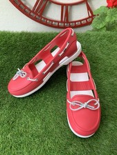 Ladies Crocs Boat Shoes Slip On Shoes W10 UK 8 (RW302)