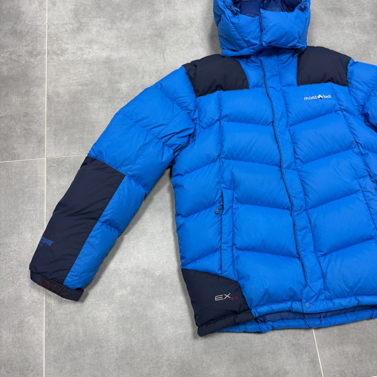 Montbell EX800 Blue Down Windstopper Jacket Men Size L | eBay