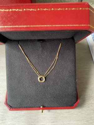 Cartier Trinity Pendant Necklace Mini Model 18K White Gold Yellow