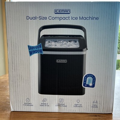 ICEMAN Dual-Size Ice Maker Countertop - 9 Cubes in 7 Mins, 22lbs/24hrs,