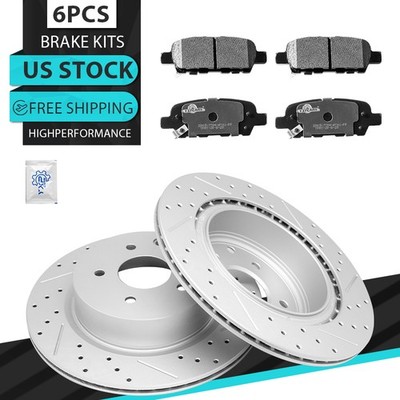 308mm Rear Drilled Rotors Brake Pads for Nissan 350Z 370Z Infiniti G35 G37 M35