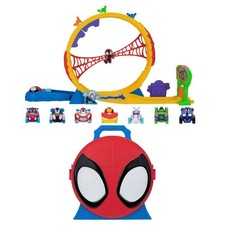 Marvel Spidey and His Amazing Friends 9-piece Bundle Features 28 " Racetrack