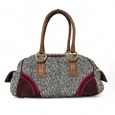 Coach Vintage Soho Demi Shoulder Bag Y2K Tweed Velvet Bow