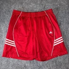 Adidas 2006 Red Baggy Hoop Shorts Mens XL Vtg y2k 90s Rare