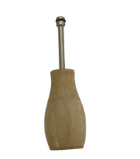 Wood Handle + Mandrel for Pin Hole Sanding Discs (Discs Not Included)