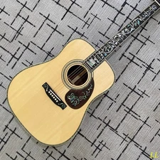 D45 Solid Spruce Acoustic Guitar Ebony fingerboard Abalone flower inlay