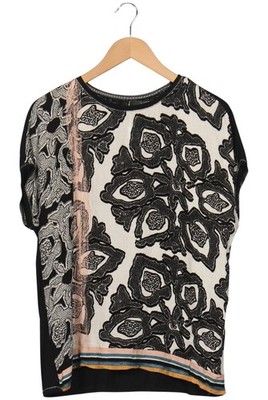 Bonita T-Shirt Damen Shirt Kurzärmliges Oberteil Gr. 40 Mehrfarbig #wieih4e