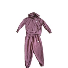Nike Medium girls Sweatpant jogger  Hoodie Set Burgundy fleece athletic