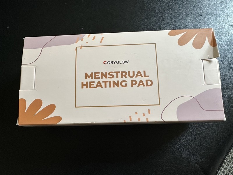 COSYGLOW Menstrual Heating Pad Black Cordless USB With Temperature Settings