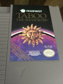 Tradewest Taboo: The Sixth Sense NES Game Cartridge w/ Manual & Sleeve Nintendo