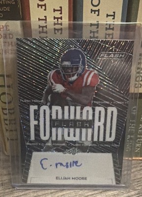 2021 Leaf Flash - Flash Forward Elijah Moore #FF-EM2 Navy Blue /75 (AU, RC)