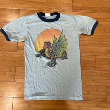 Rolling Stones 1978 Concert T-Shirt Men's Blue Size S Happy Birthday Mick Dragon