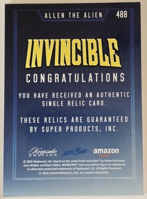 2025 Keepsake Invincible Season 1 Allen The Alien #488 Single