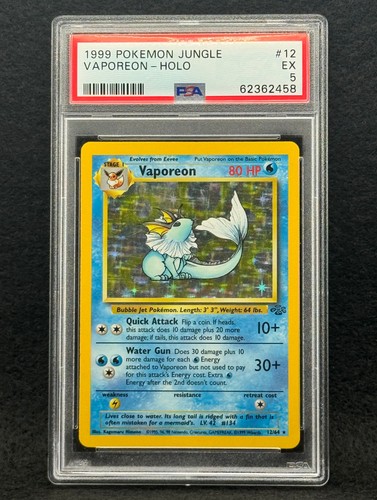 Vaporeon (Unlimited) graded PSA 5 for sale on eBay