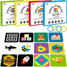 100pc Baby Flashcards 200pg BandW Color Visual Stimulation Infant