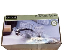 OakBrook Collection Chrome Bathroom Faucet 4-Inch Centerset Crystal Knobs