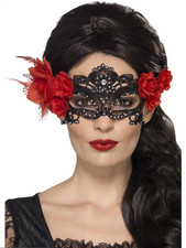 Day of the Dead Lace Filigree Eyemask Fancy Dress Masked Ball Eye Mask Halloween
