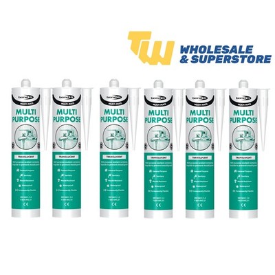 Bond It Multi-Mate Allzweck Silikon Dichtstoff x6 weiß EU3 GP
