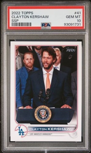 2022 Topps #41 Clayton Kershaw SSP PSA 10!