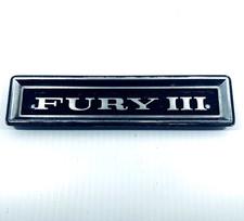 1968 Plymouth Fury III Front Fender Emblem Ba...