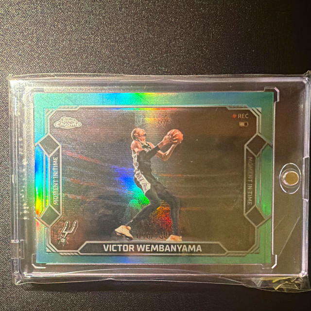 Topps 2025-26 Topps Chrome Victor Wembanyama Spurs RC Moment in Time MT-10