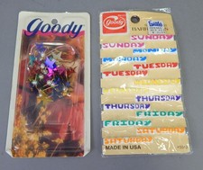 New Retro 1985 Goody Barrettes Ponytail Holders Stars Days of the Week