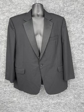 Brooks Brothers Tuxedo Suit Jacket Mens 48 Black Wool Classic Fit Made Canada